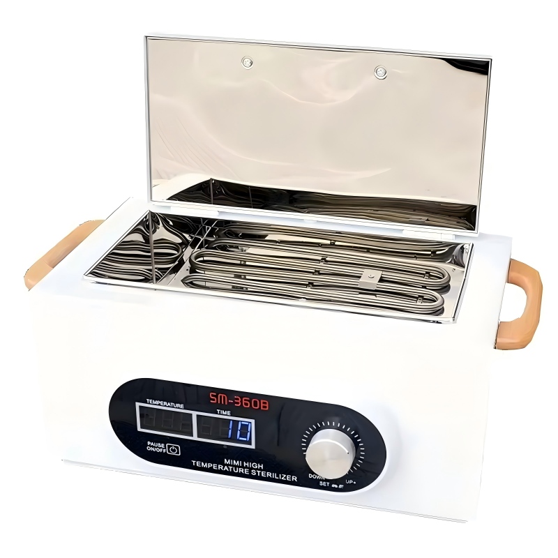 Steriliser na-ekpo ọkụ dị elu nwere okpomoku a na-agbanwe agbanwe